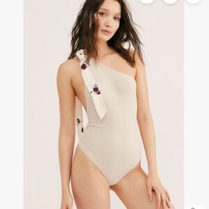 Free People Cream Women's Bodysuit